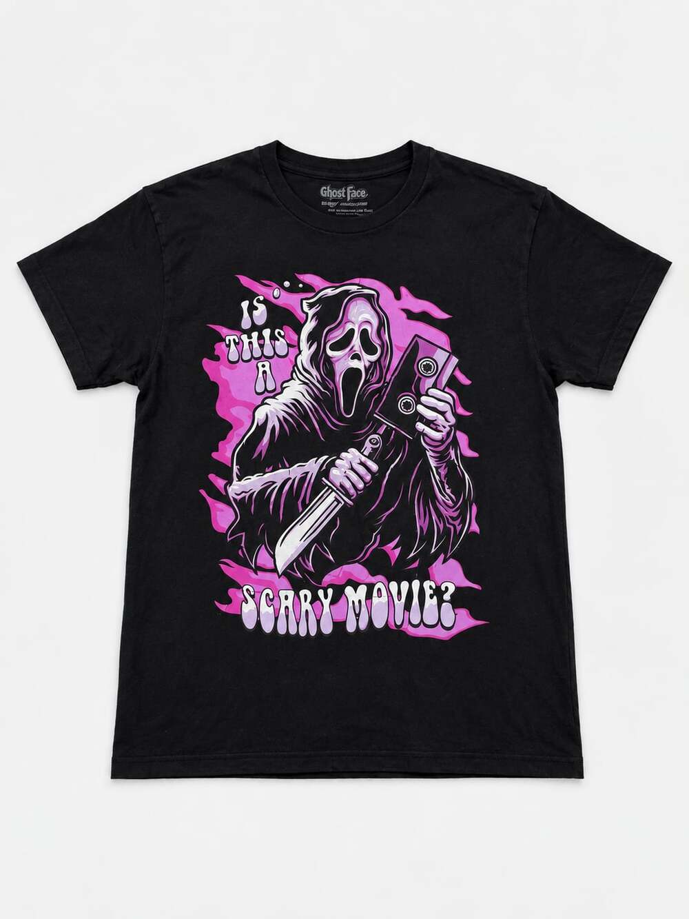 Ghost Face Is This A Scary Movie T-Shirt Size S Black